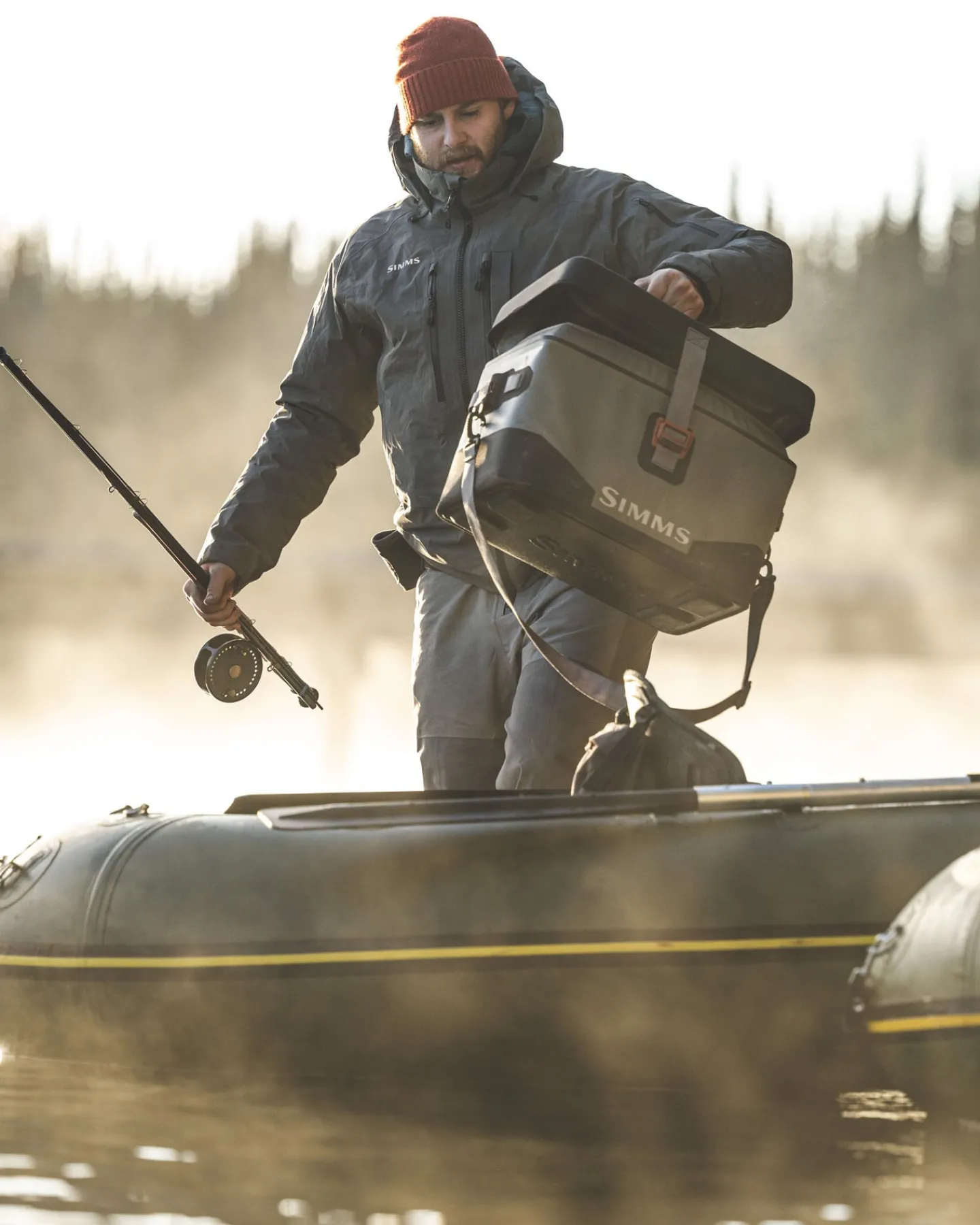 New Simms Fishing Dry Creek Boat Bag - Large - 25L Steel