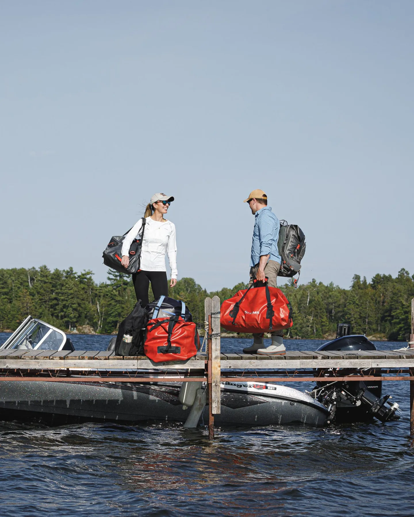 Simms Fishing Dry Creek Duffel S - 60L Simms Orange
