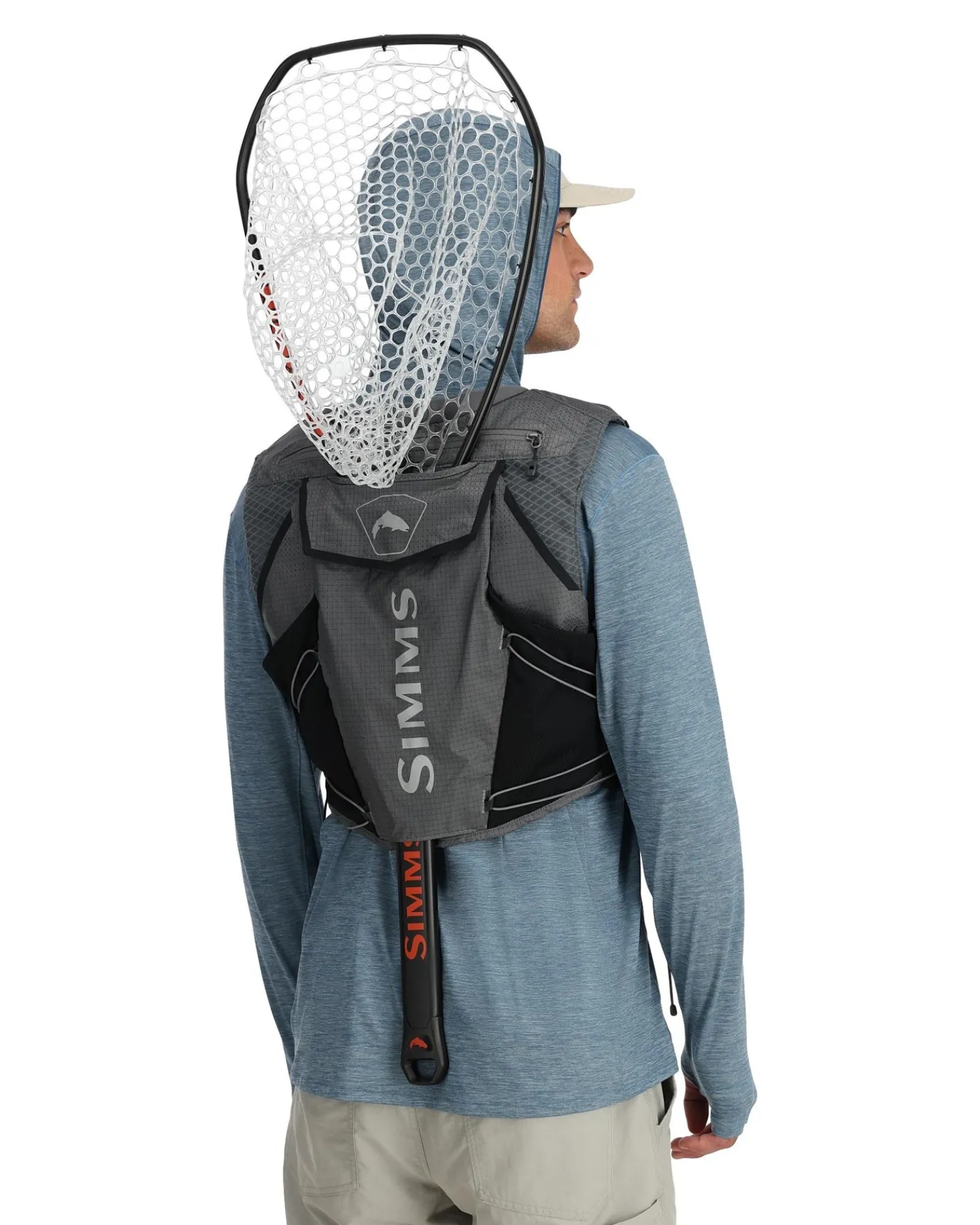 Hot Simms Fishing Flyweight Fishing Vest Smoke