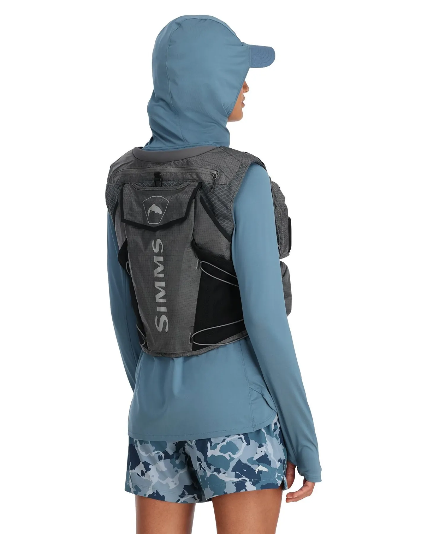 Hot Simms Fishing Flyweight Fishing Vest Smoke