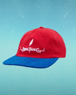 Outlet Simms Fishing Grateful Dead Double Haul Corduroy Cap Lightning Script Red