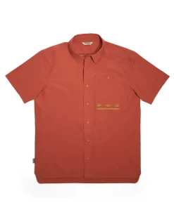 New Simms Fishing Men's Baja Tailout SS Shirt Auburn