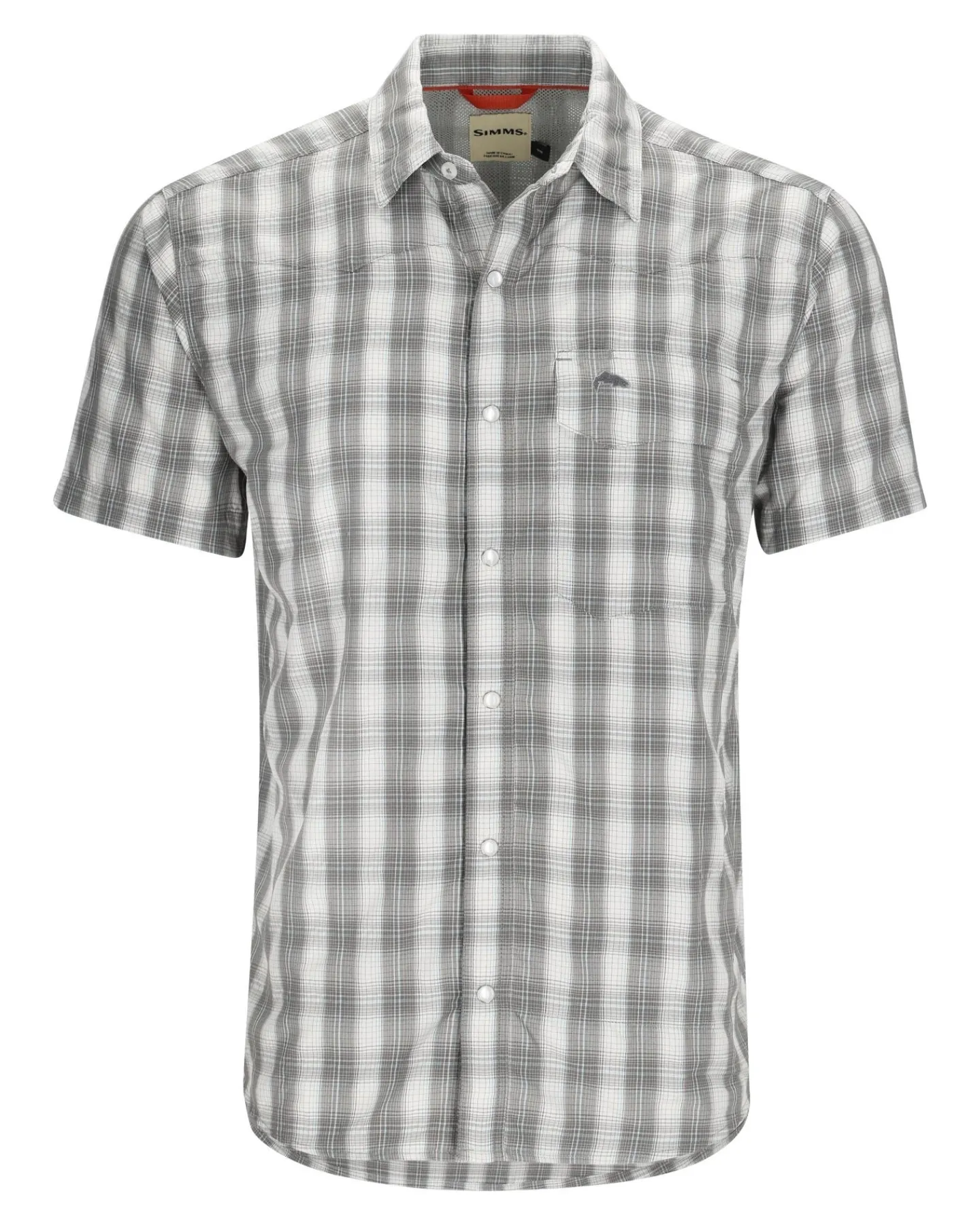Hot Simms Fishing Men's Big Sky Shirt - Short Sleeve Exuma Plaid