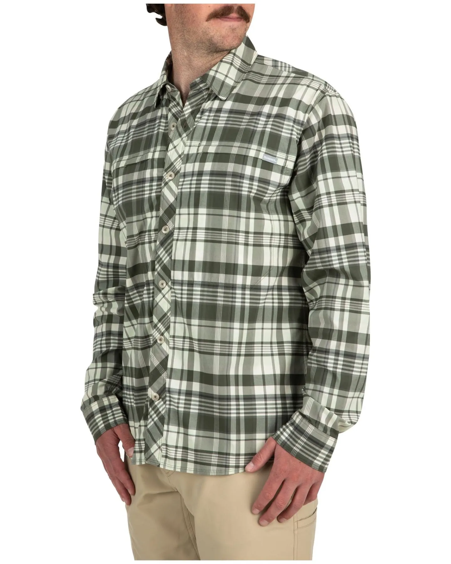 Online Simms Fishing Men's Bugstopper® LS Fishing Shirt Foliage Madras Plaid