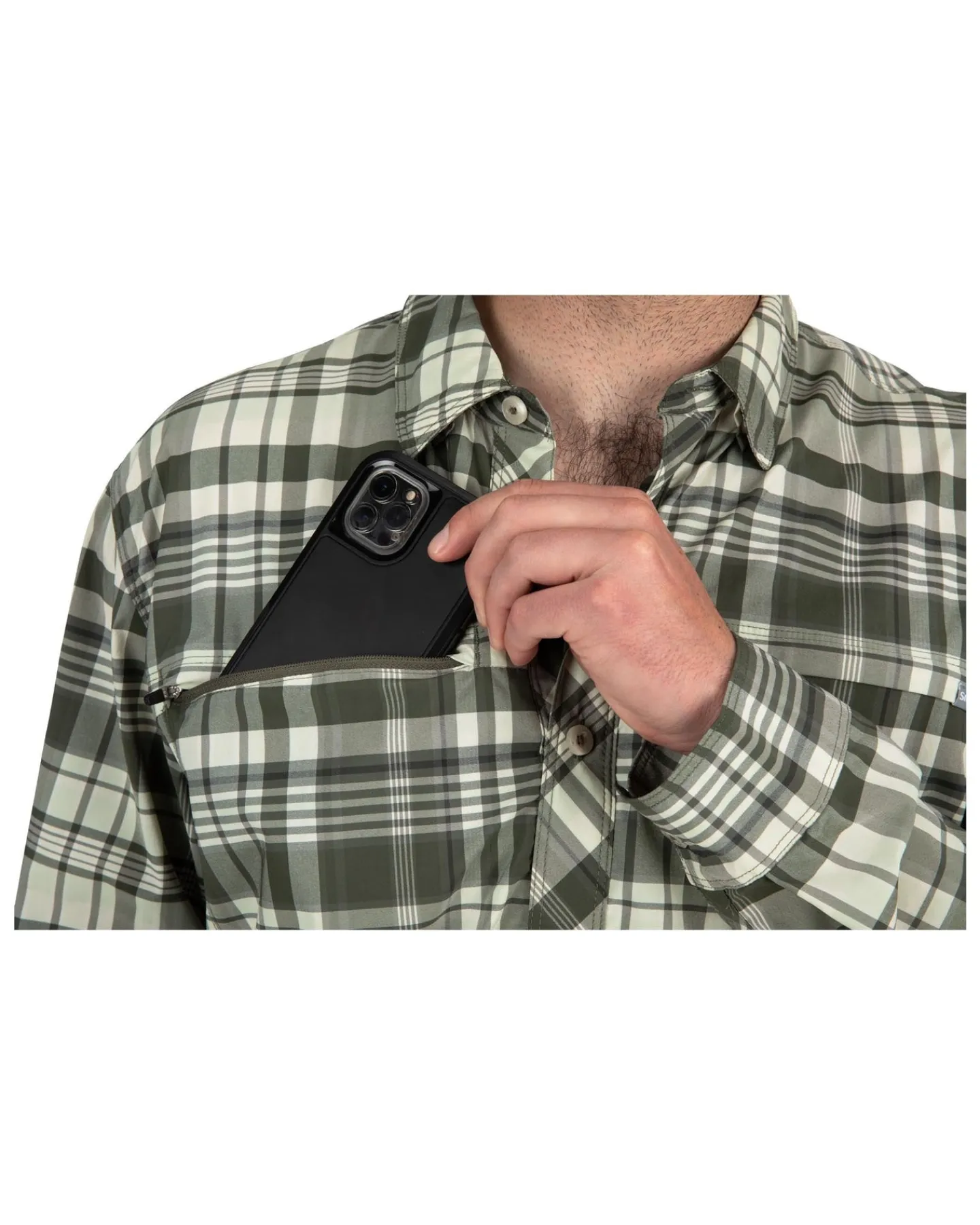 Online Simms Fishing Men's Bugstopper® LS Fishing Shirt Foliage Madras Plaid