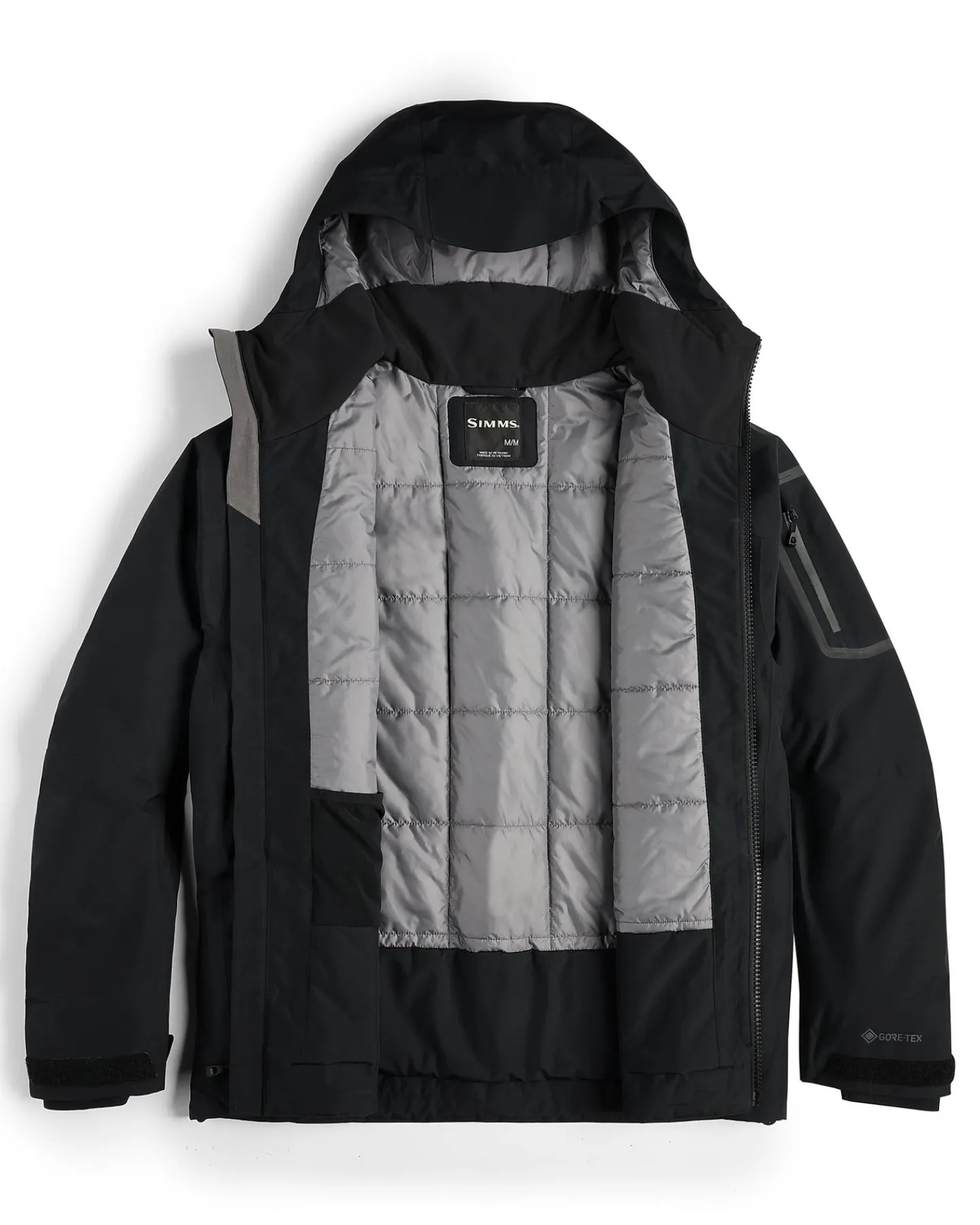 Hot Simms Fishing Men's Bulkley Insulated Wading Jacket Black
