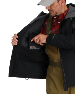 Hot Simms Fishing Men's Bulkley Insulated Wading Jacket Black