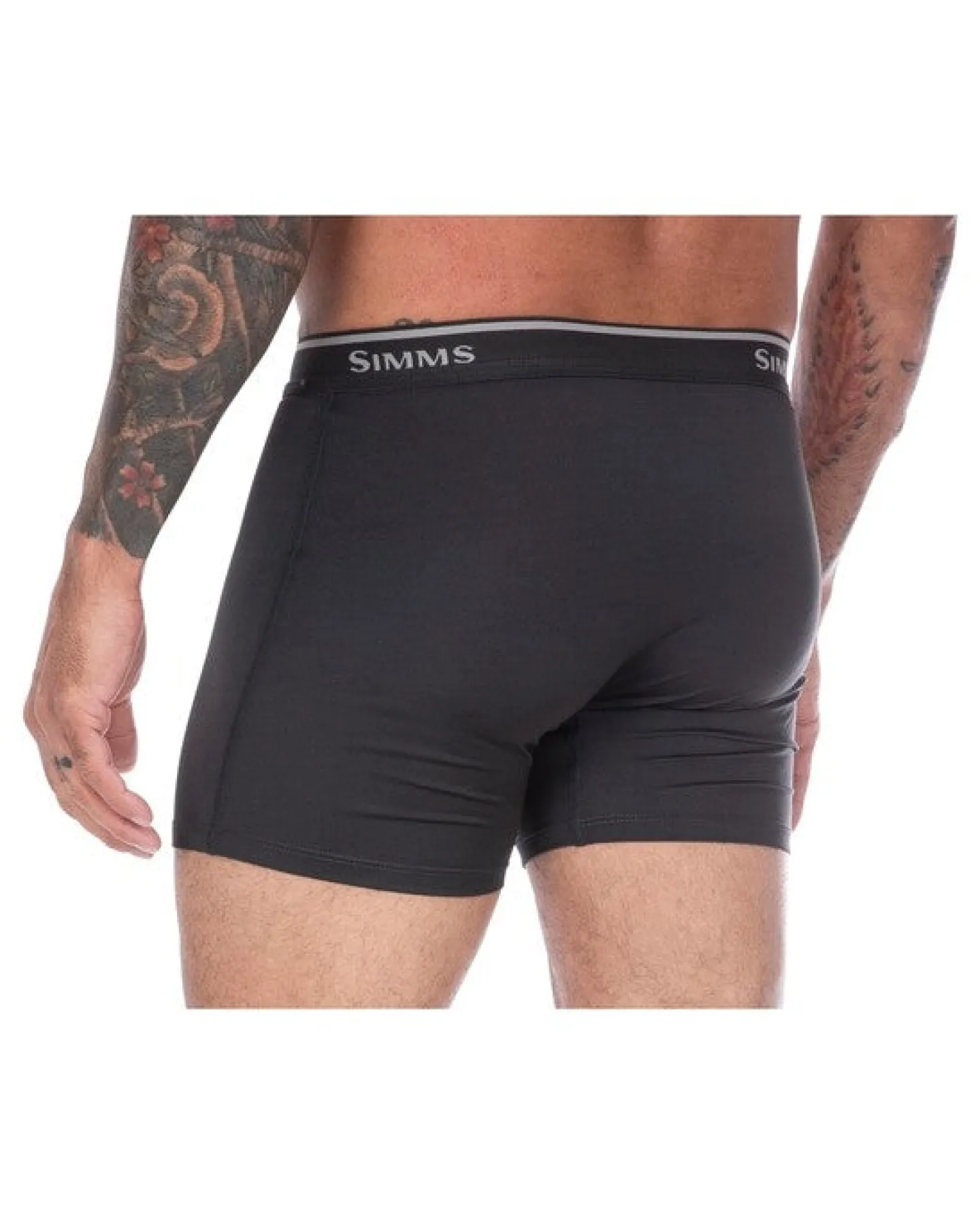 New Simms Fishing Men's Cooling Boxer Brief Sterling