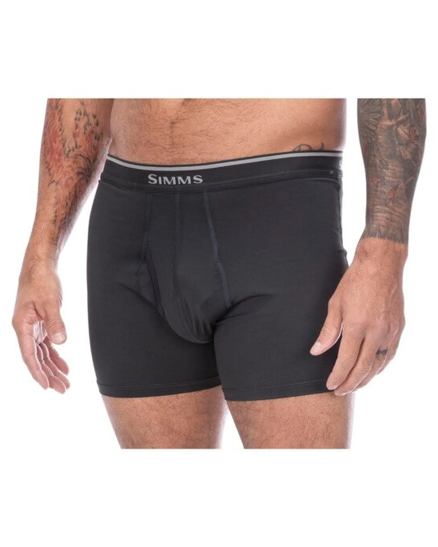 New Simms Fishing Men's Cooling Boxer Brief Sterling