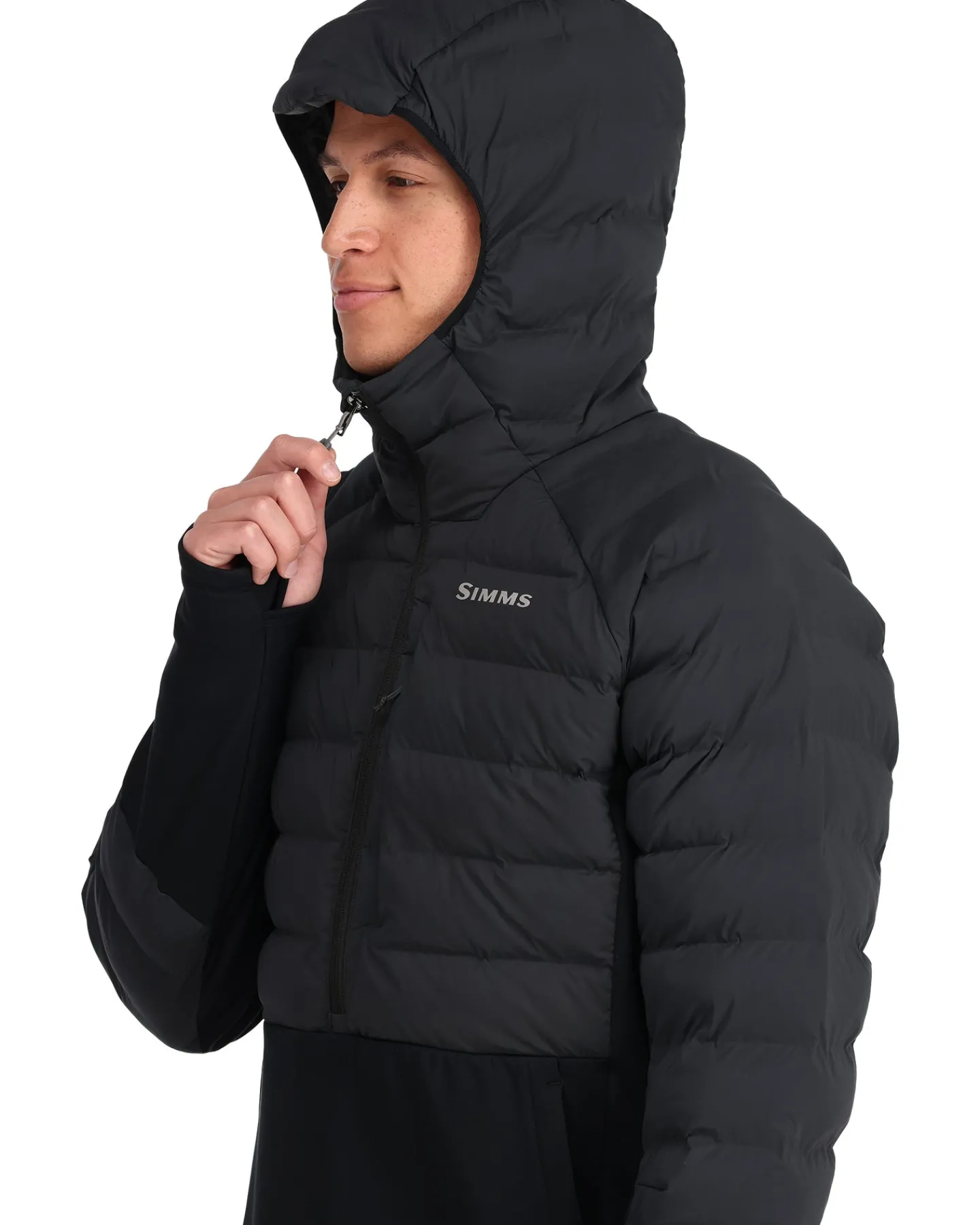 Clearance Simms Fishing Men's ExStream Pull Over Insulated Hoody Black