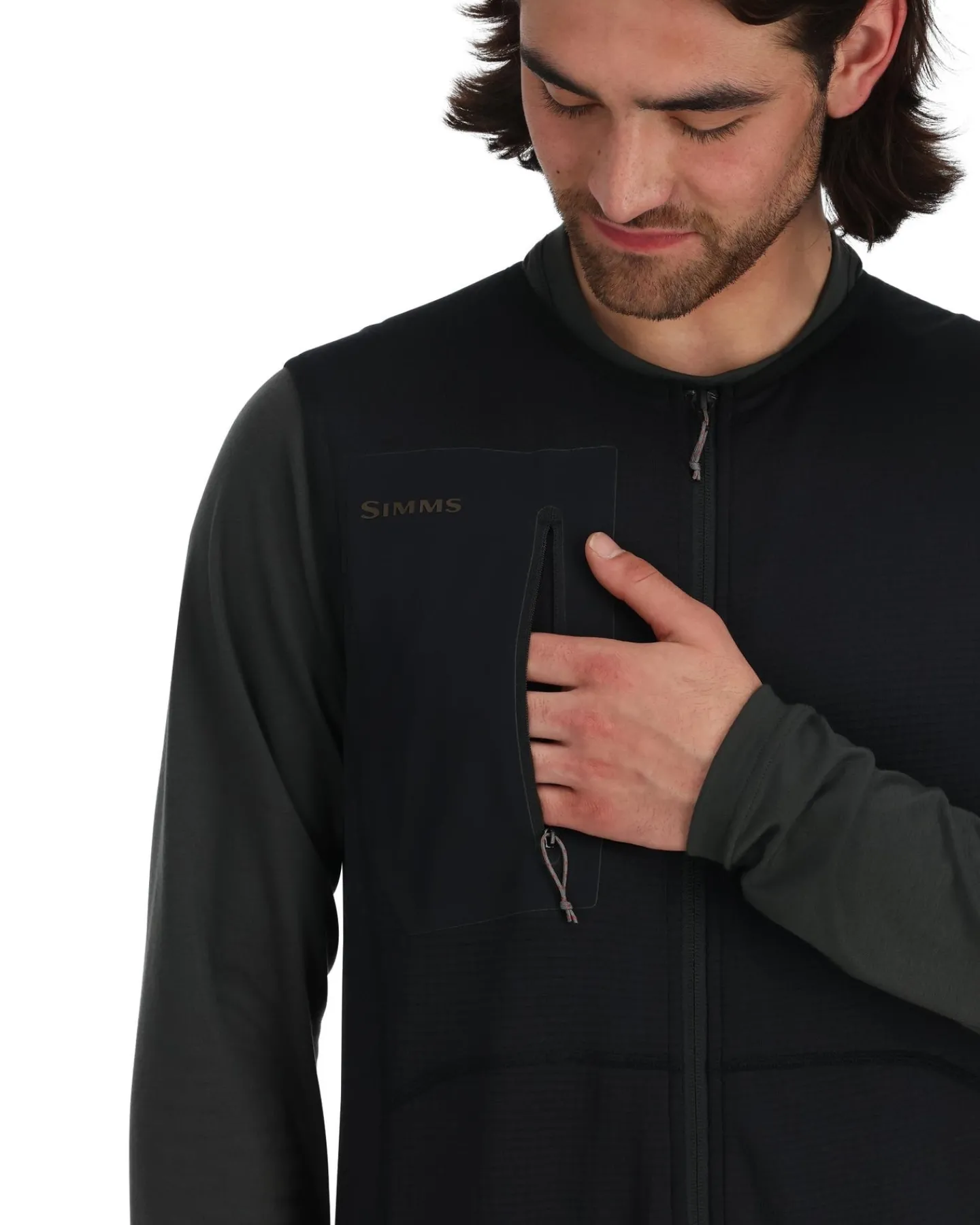 Sale Simms Fishing Men's Fleece Midlayer Bib Raven