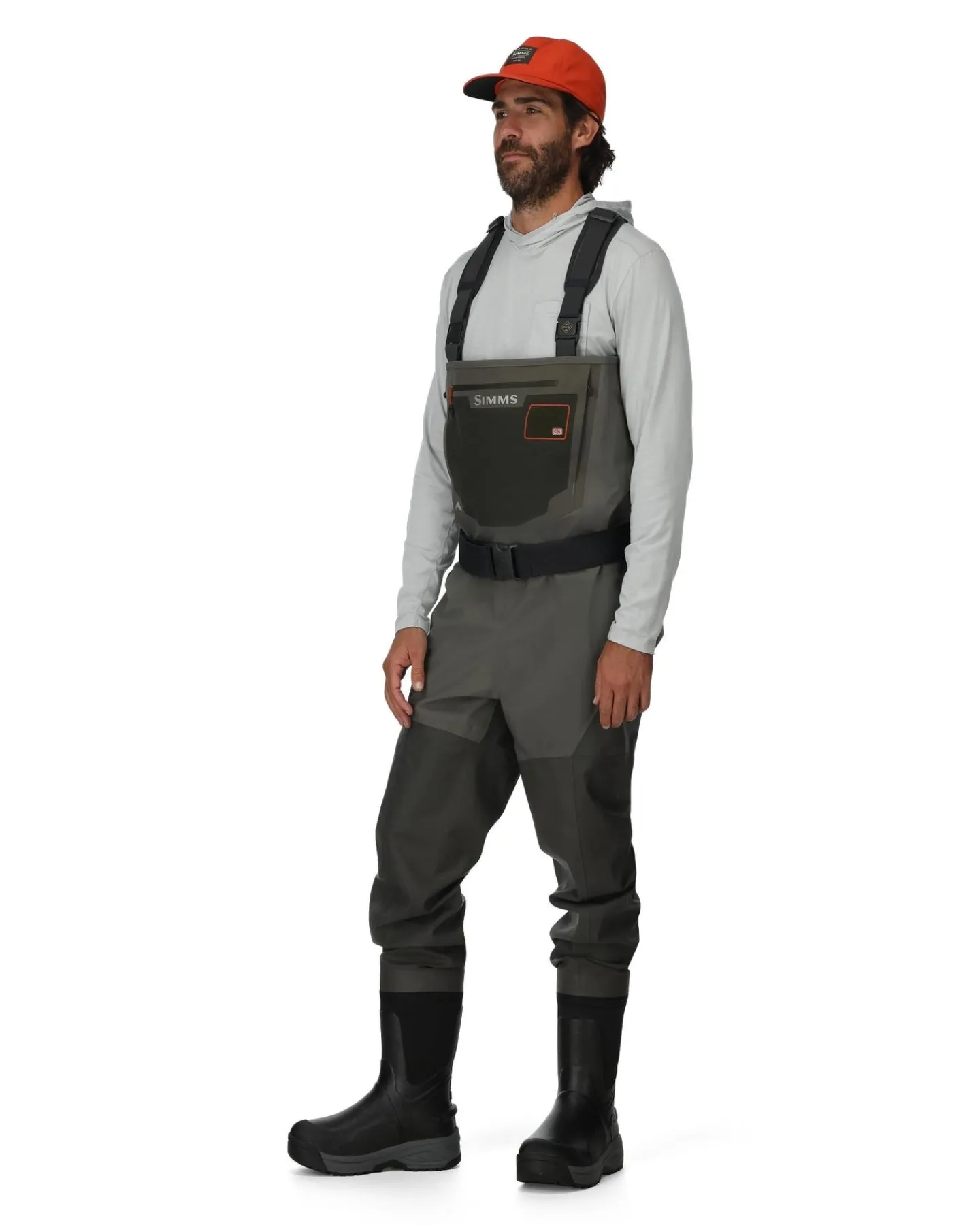 Outlet Simms Fishing Men's G3 Guide Bootfoot Waders Rubber Sole Gunmetal