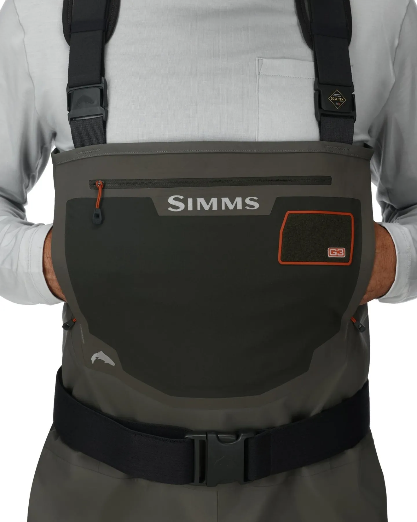 Outlet Simms Fishing Men's G3 Guide Bootfoot Waders Rubber Sole Gunmetal
