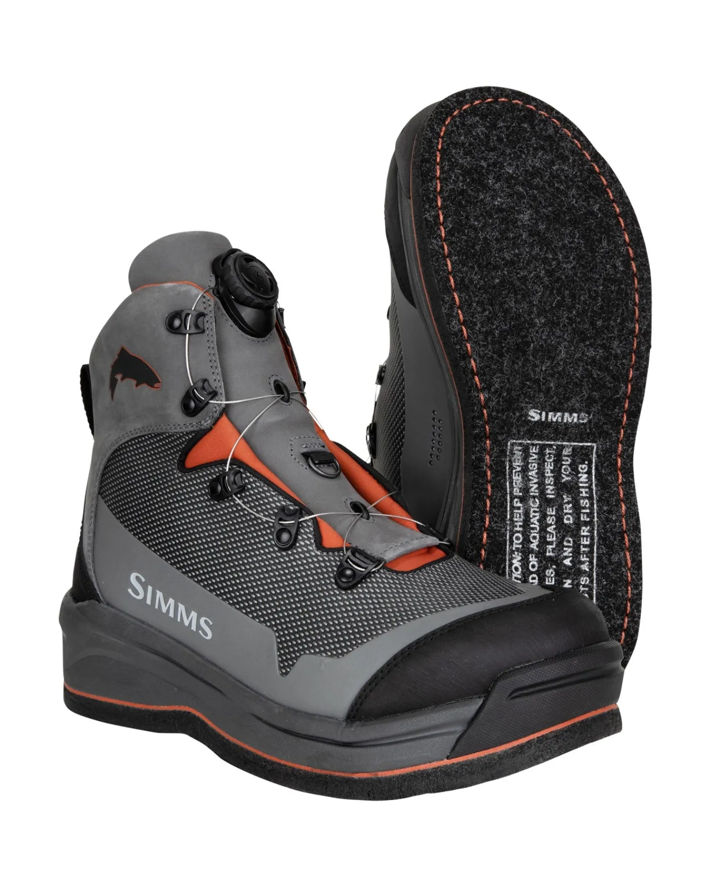 Discount Simms Fishing Men's Guide BOA Wading Boot - Felt Sole Slate