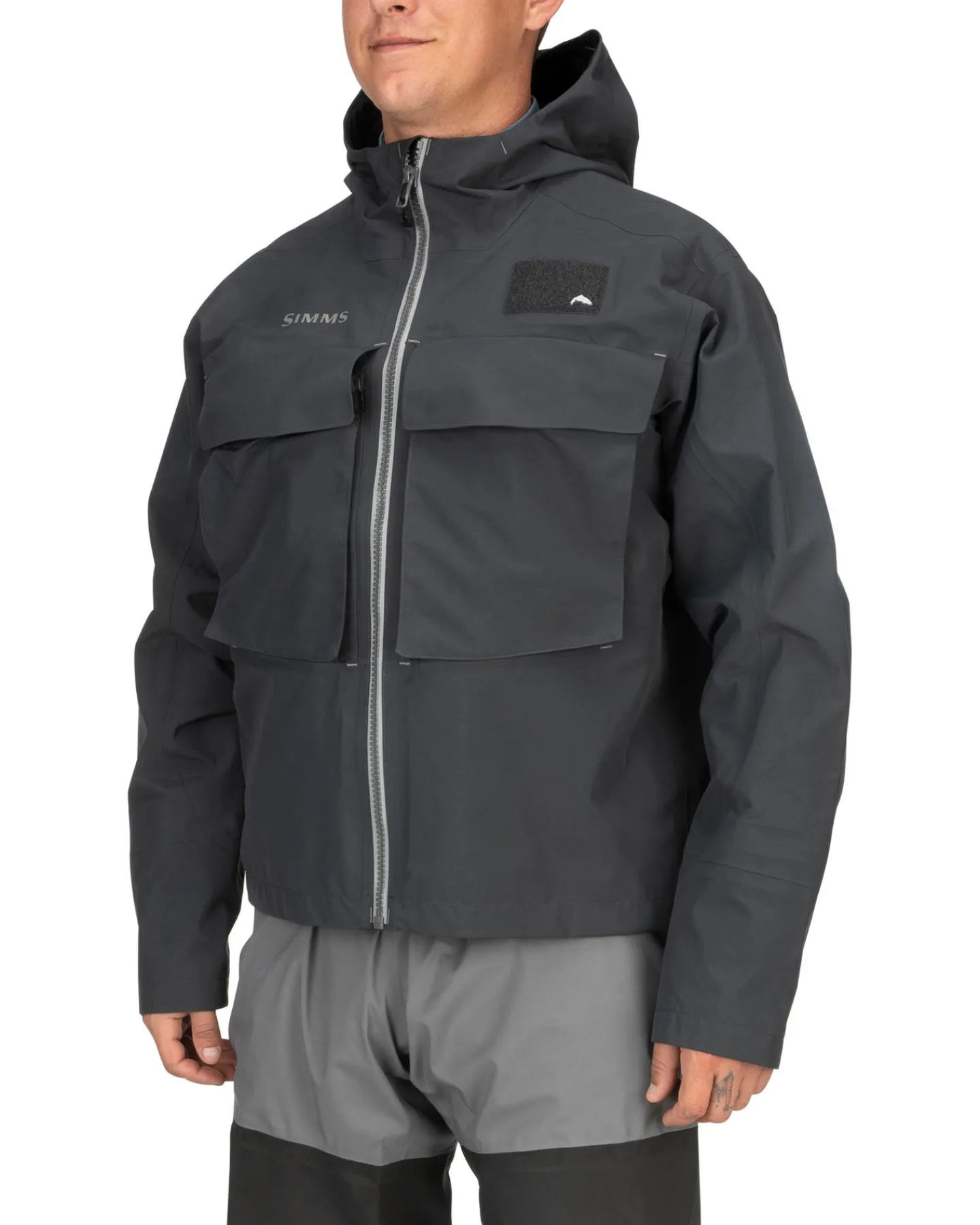 Simms Fishing Men's Guide Classic Wading Jacket Carbon