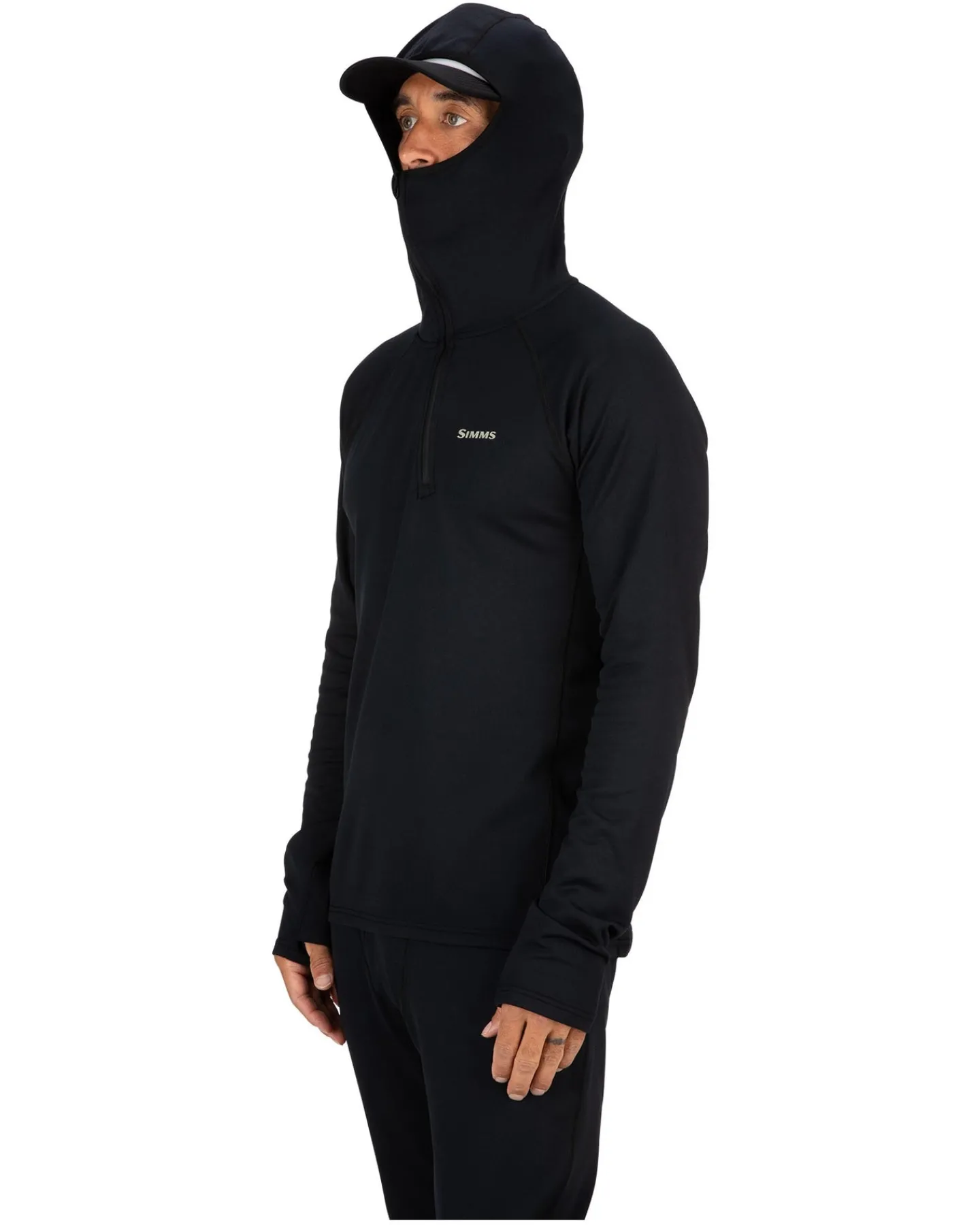 Clearance Simms Fishing Men's Heavyweight Baselayer Hoody Black
