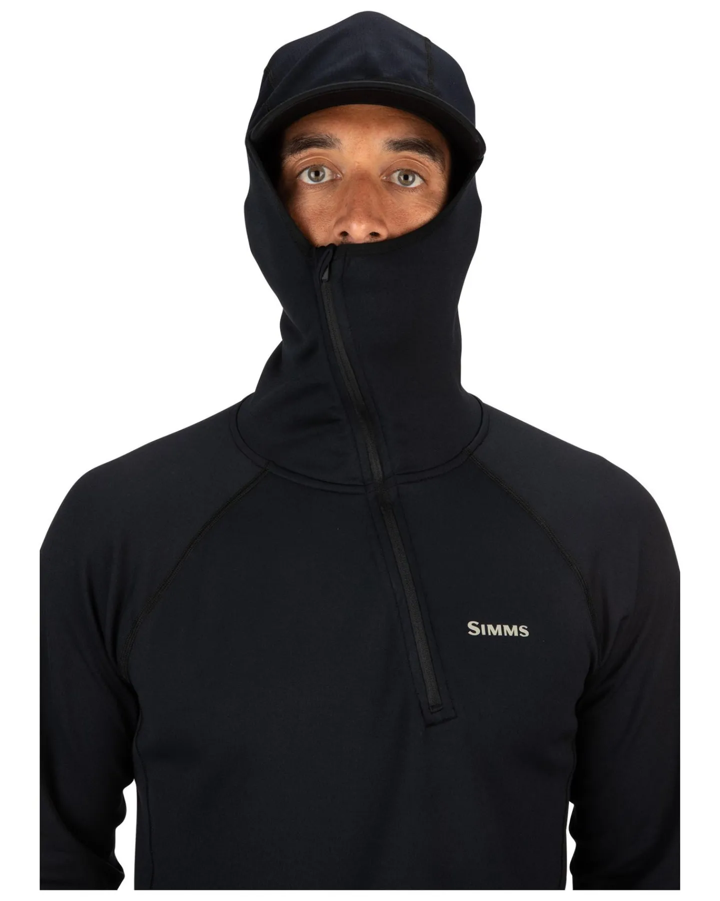 Clearance Simms Fishing Men's Heavyweight Baselayer Hoody Black