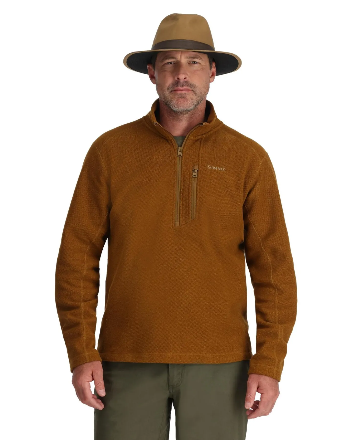 Simms Fishing Men's Rivershed-Half Zip Fleece