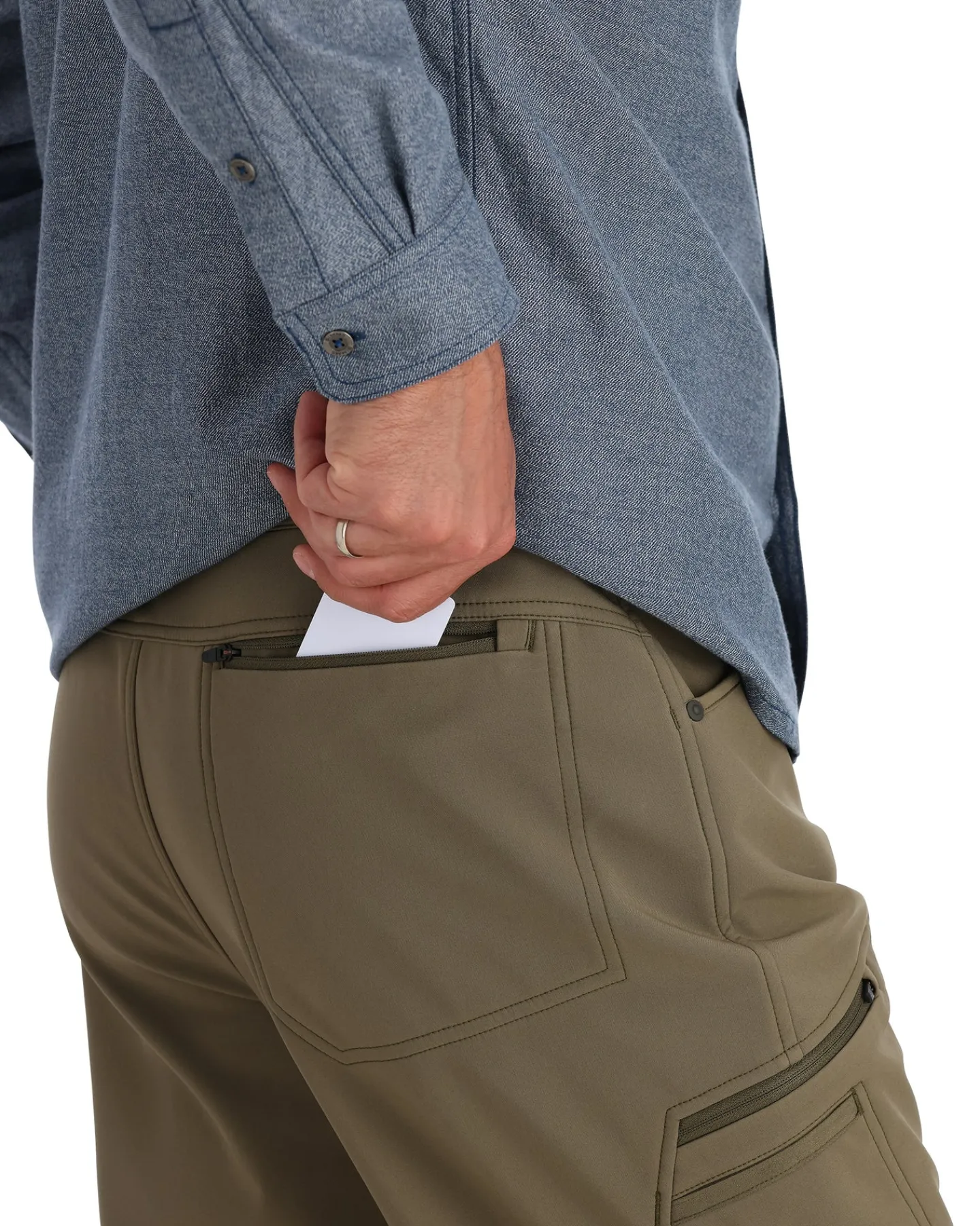 Sale Simms Fishing Men's Rogue Softshell Pants Dark Stone