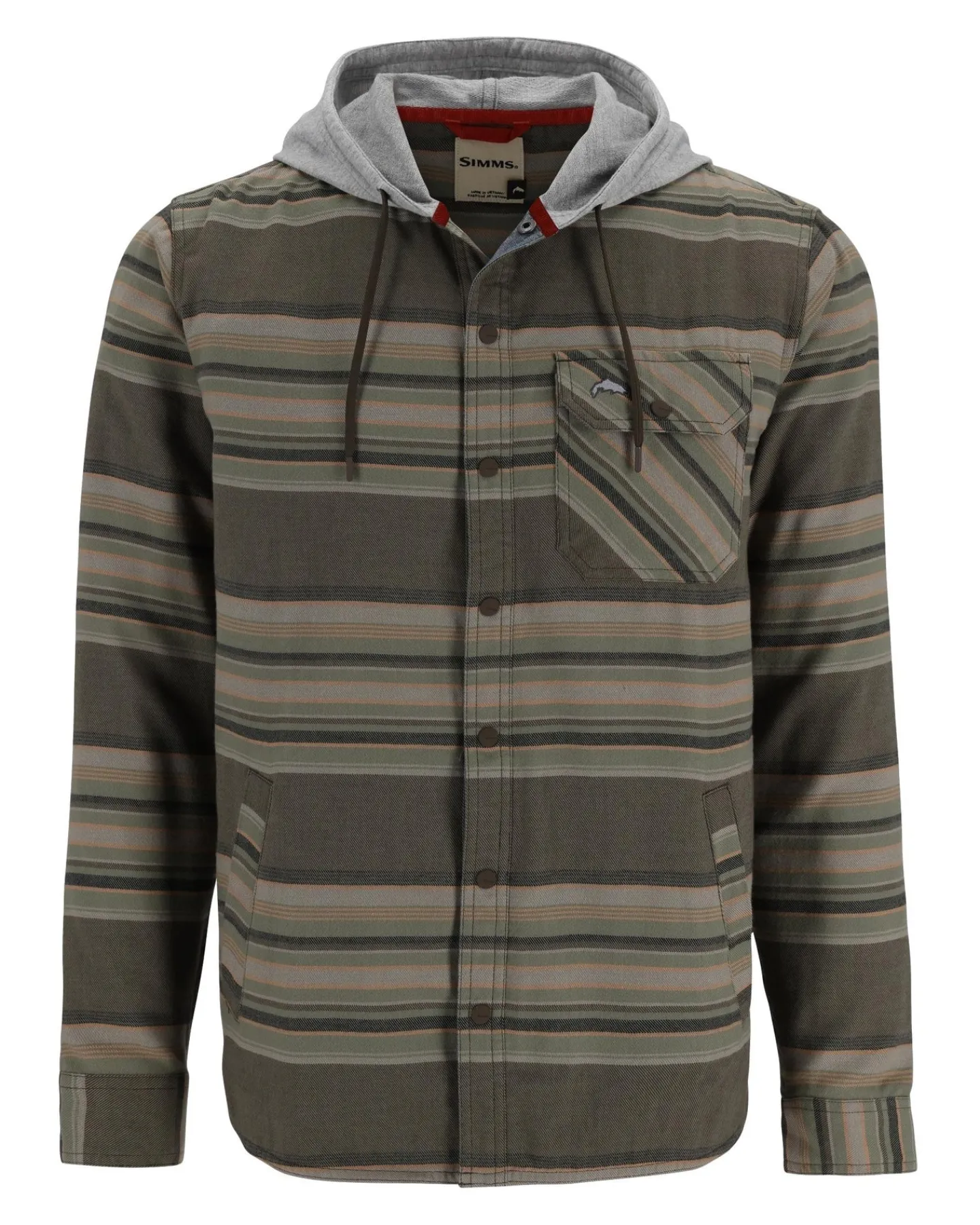 Best Simms Fishing Men's Santee Flannel Hoody