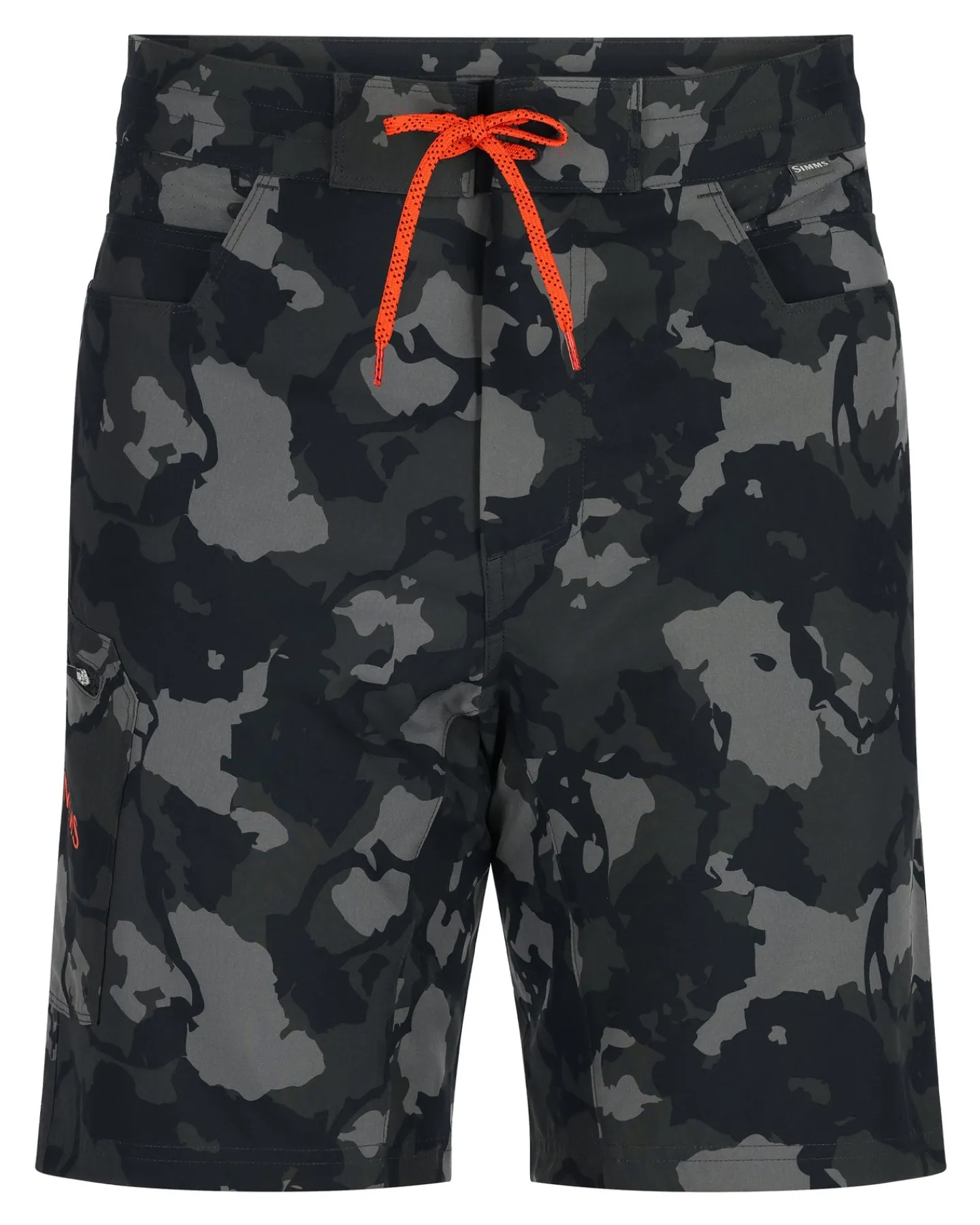 Discount Simms Fishing Men's Seamount Board Shorts Style Regiment Camo Carbon