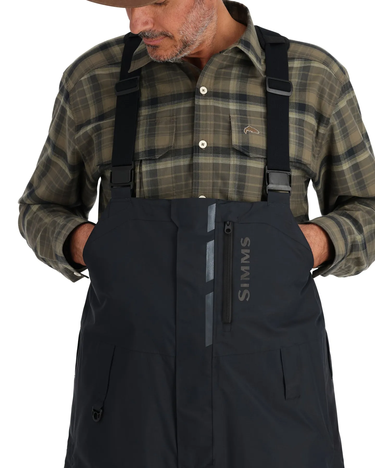 Online Simms Fishing Men's Simms Challenger Insulated Bib Black