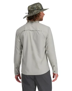 New Simms Fishing Men's Simms Challenger LS Shirt 2024 Mahogany Riverbed Print