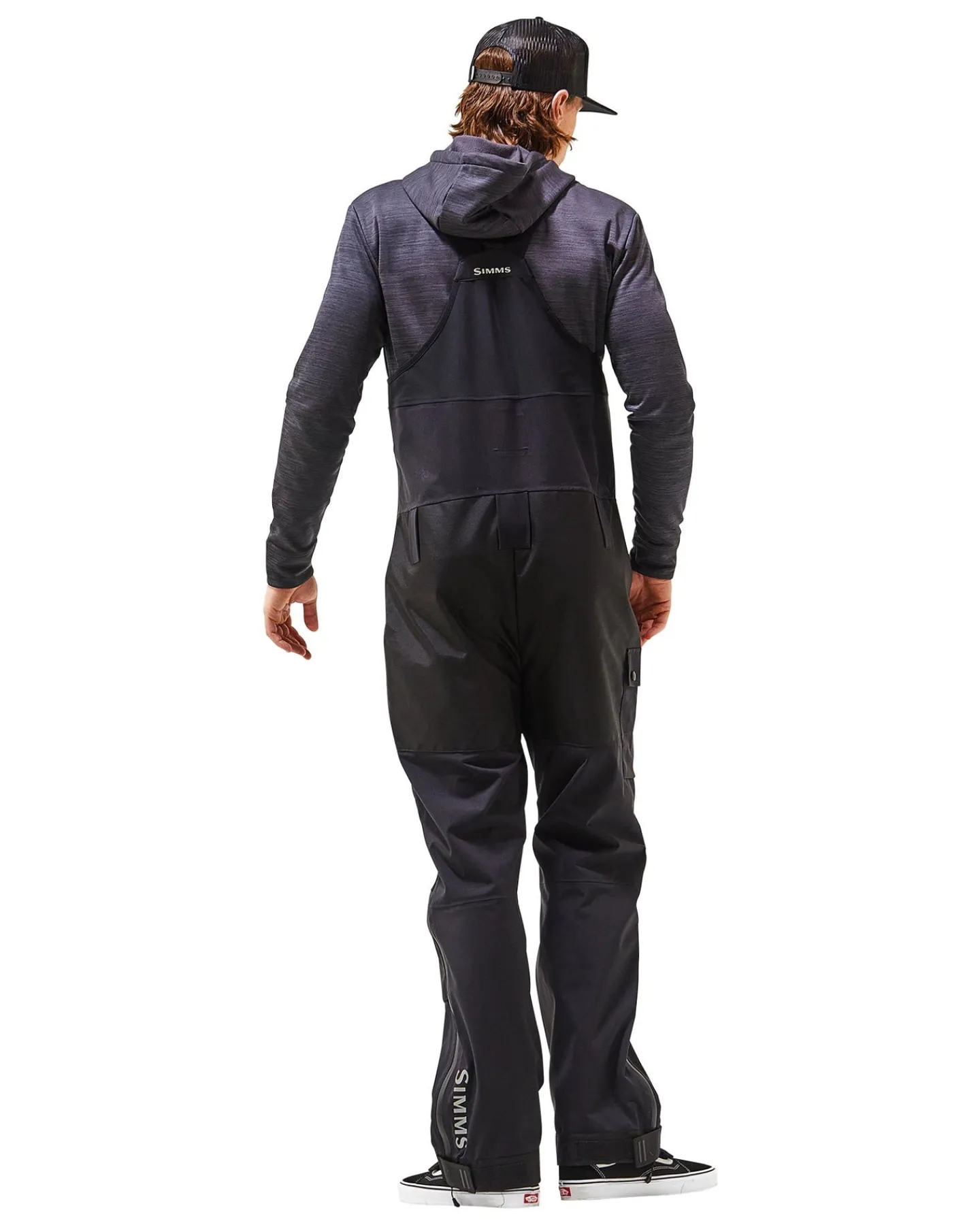 New Simms Fishing Men's Simms CX Fishing Bib Black