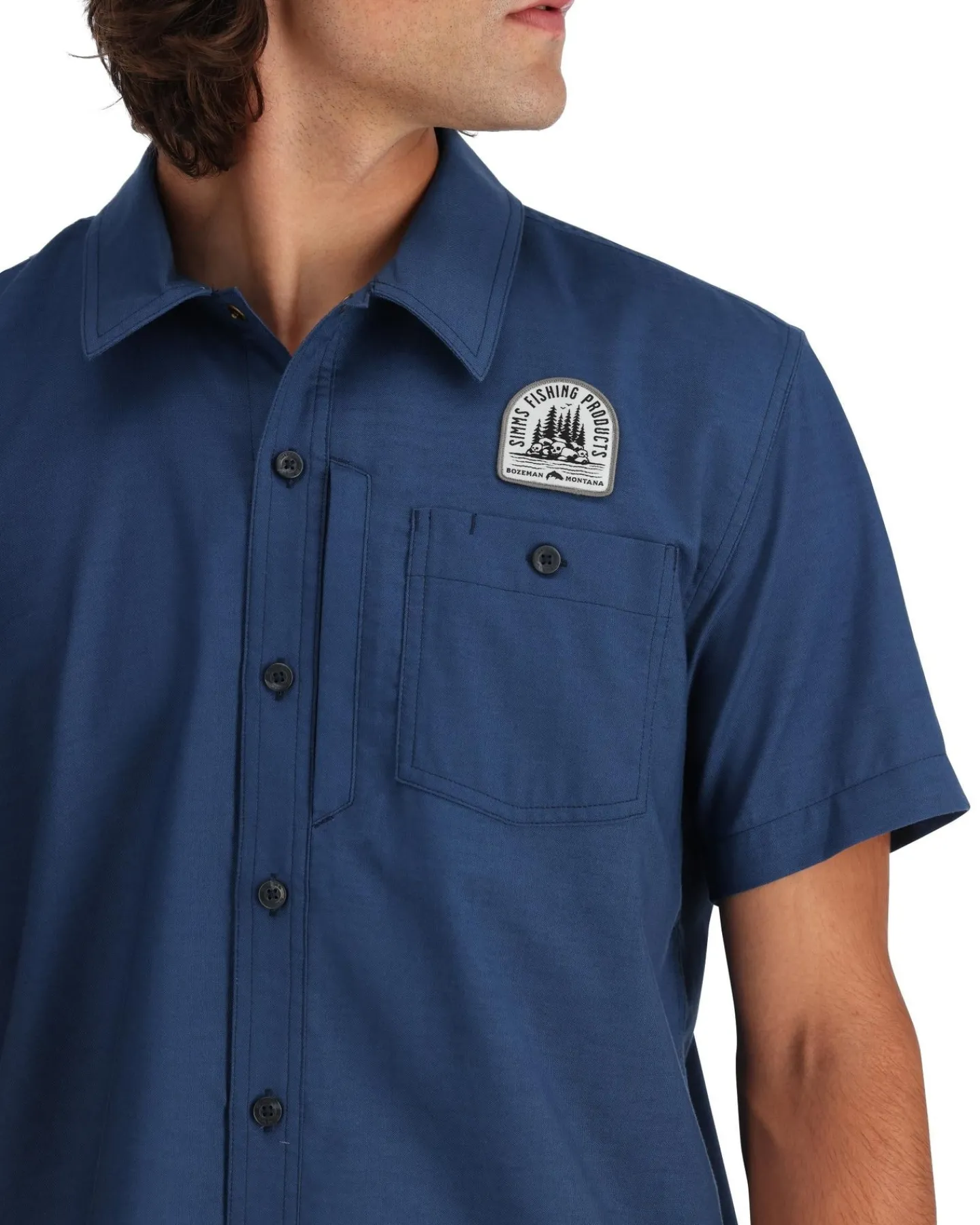 Clearance Simms Fishing Men's Simms Shop Shirt Navy 2