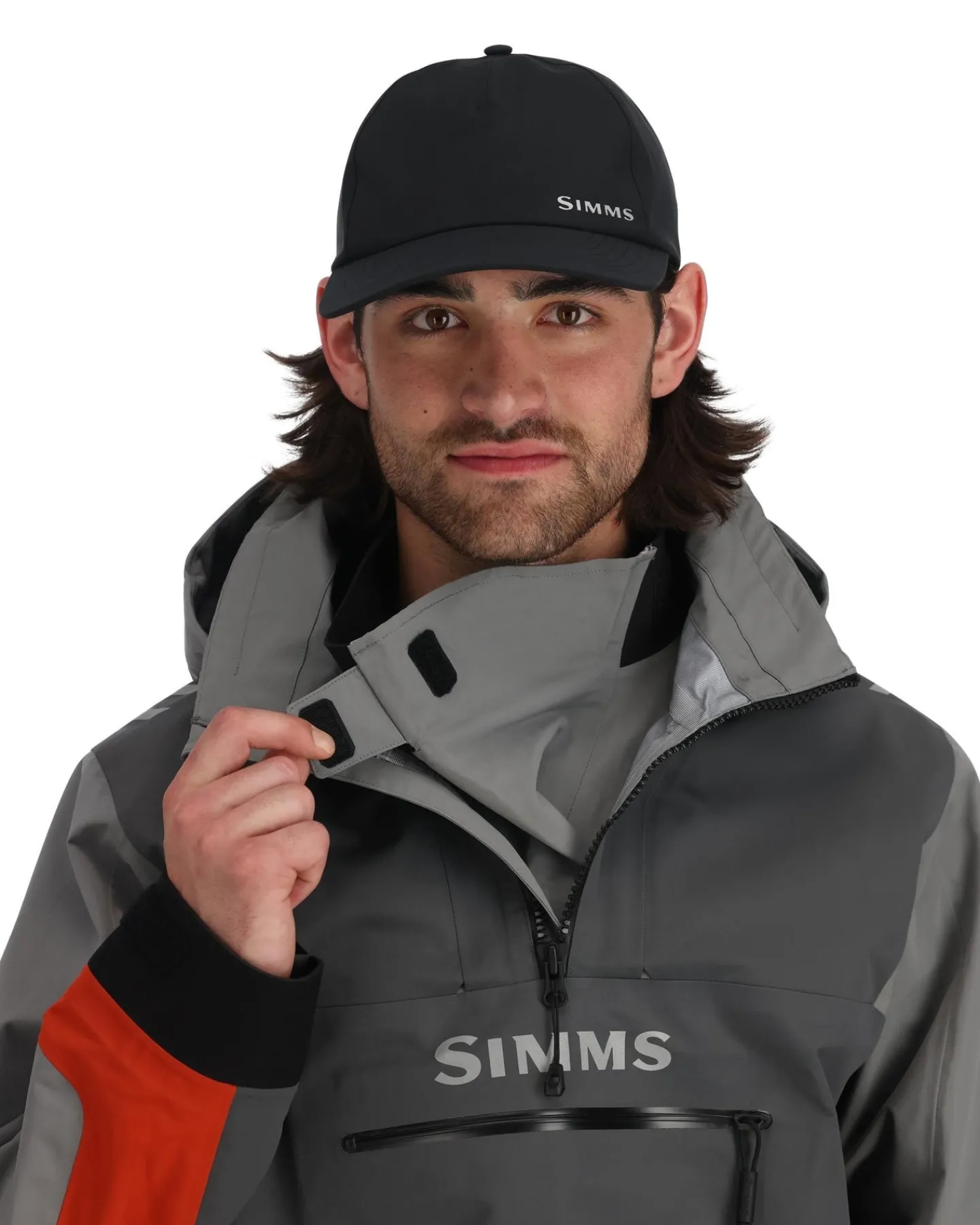 New Simms Fishing Men's Splash Cast Fishing Jacket Steel
