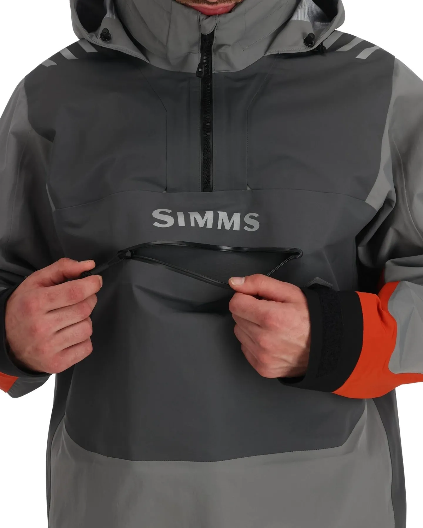 New Simms Fishing Men's Splash Cast Fishing Jacket Steel