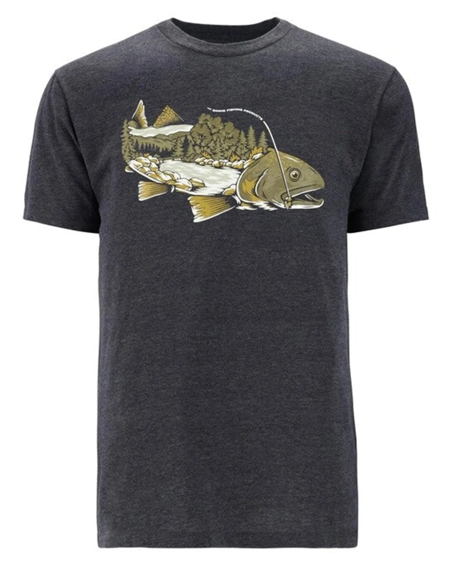 Online Simms Fishing Men's Spring Flow T-Shirt Charcoal Heather