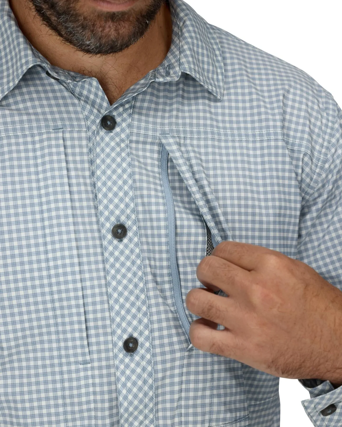 New Simms Fishing Men's Stone Cold LS Shirt