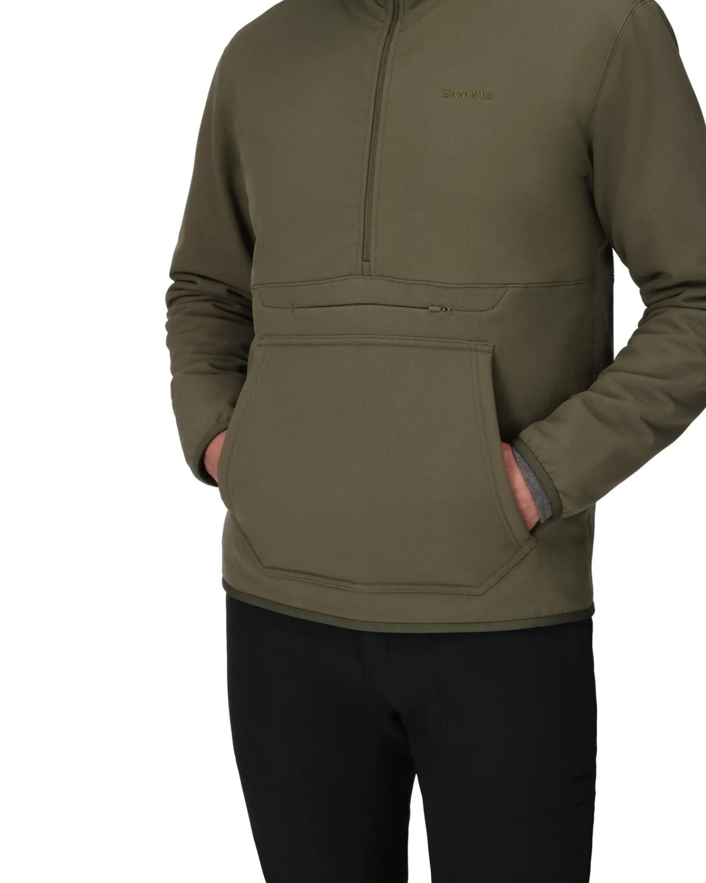 Clearance Simms Fishing Men's Strata 330 Half-Zip Midlayer Hoody
