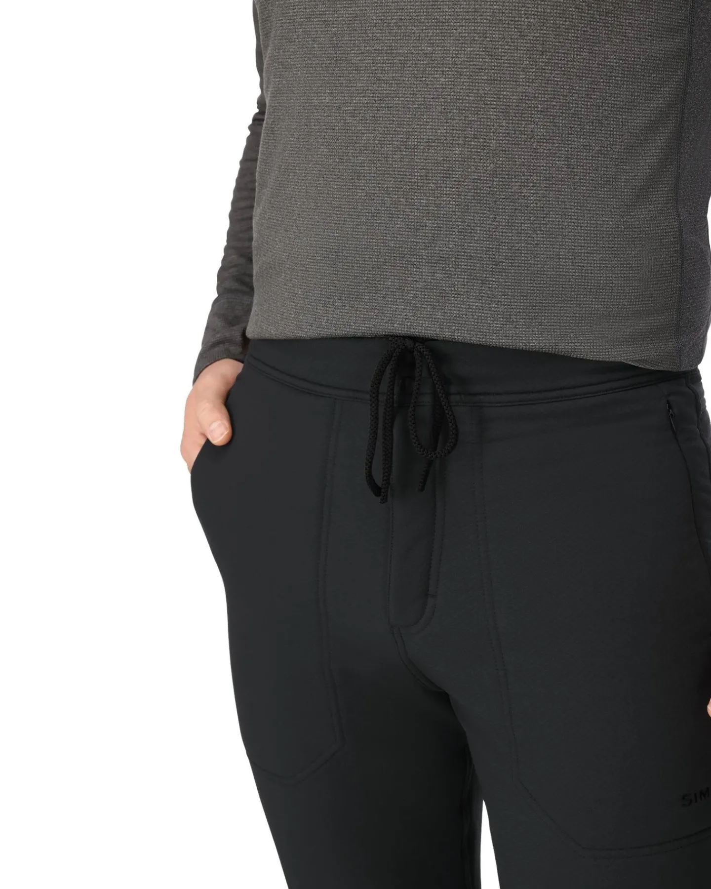 Best Simms Fishing Men's Strata 330 Midlayer Bottom Black