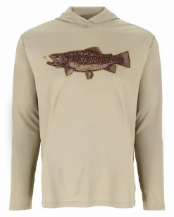 Hot Simms Fishing Men's Tech Hoody - Artist Series 2024 White Tarpon