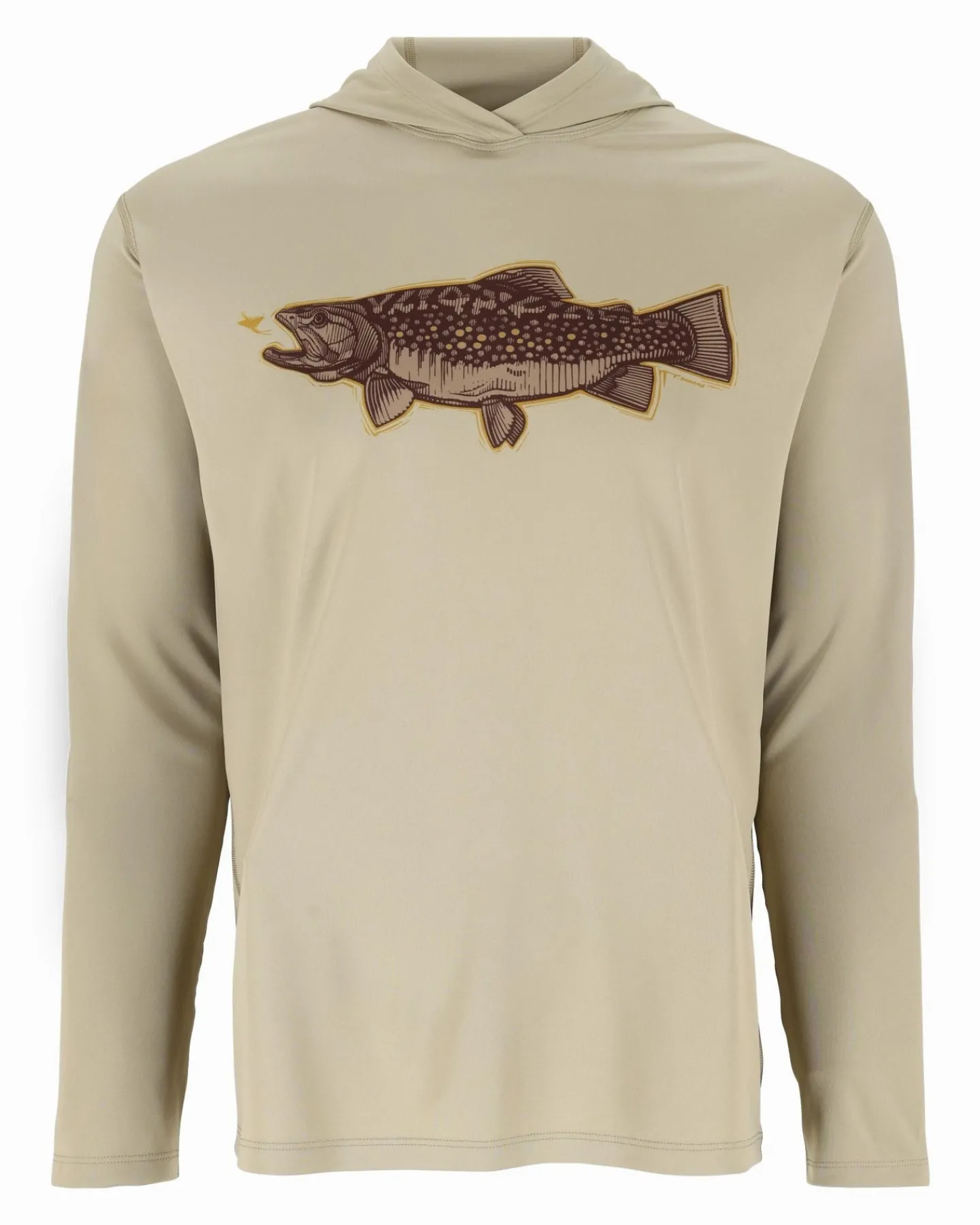 Hot Simms Fishing Men's Tech Hoody - Artist Series 2024 White Tarpon