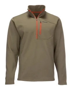 Discount Simms Fishing Men's Thermal Qtr Midlayer Zip Top