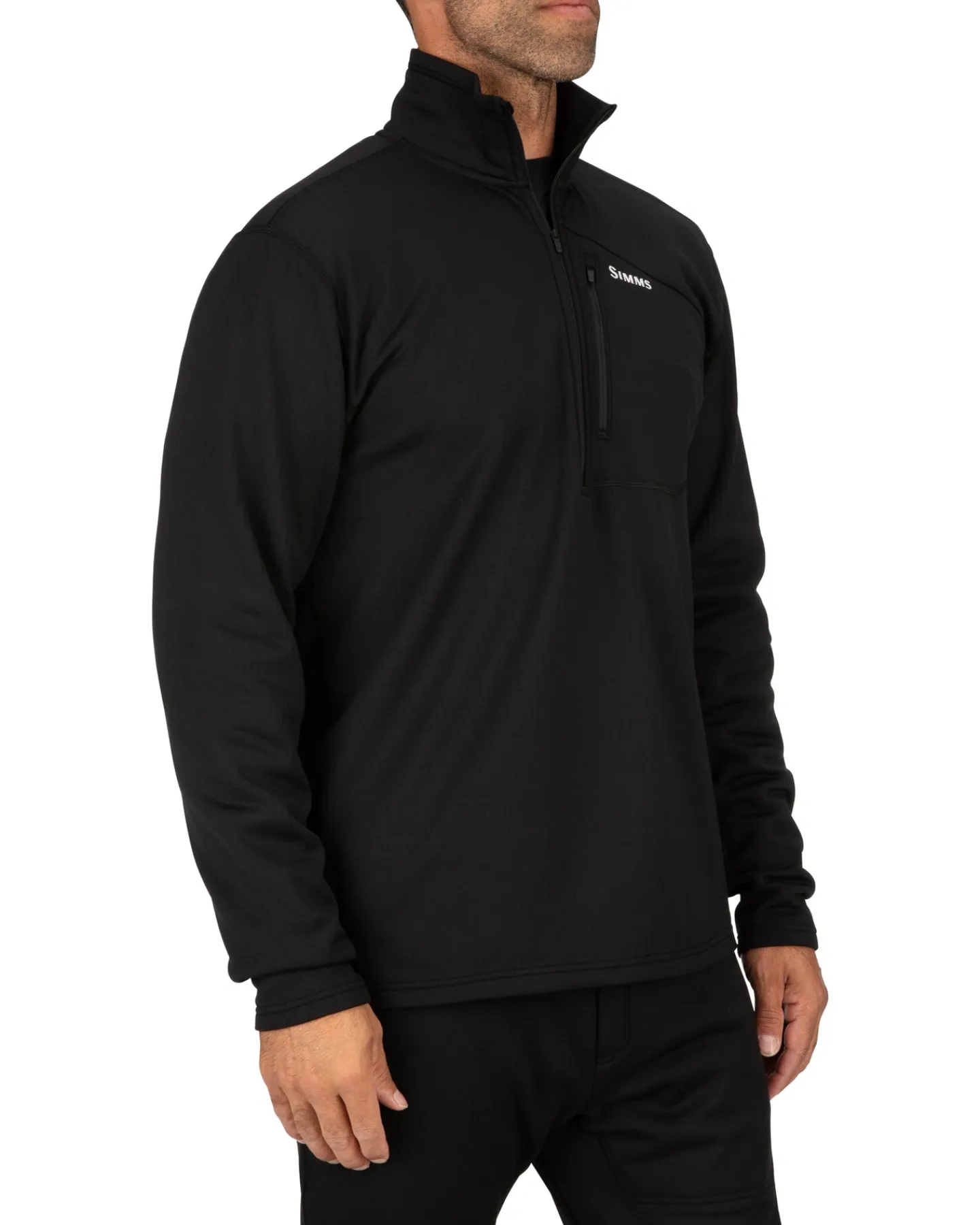 Discount Simms Fishing Men's Thermal Qtr Midlayer Zip Top