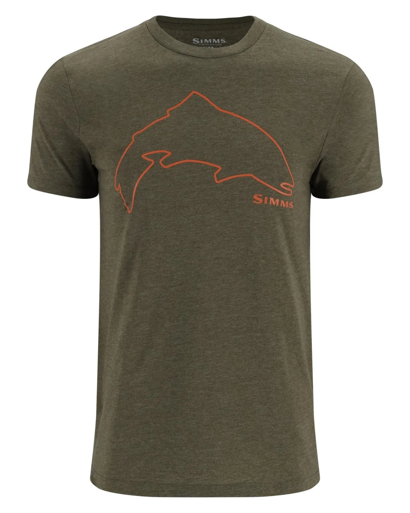 New Simms Fishing Men's Trout Outline T-Shirt