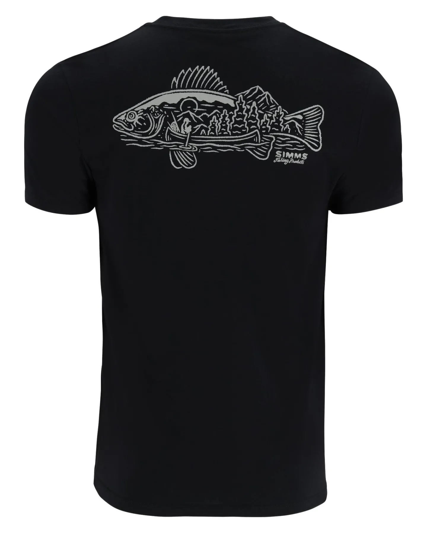 Best Simms Fishing M’s Walleye Scene T-Shirt Black