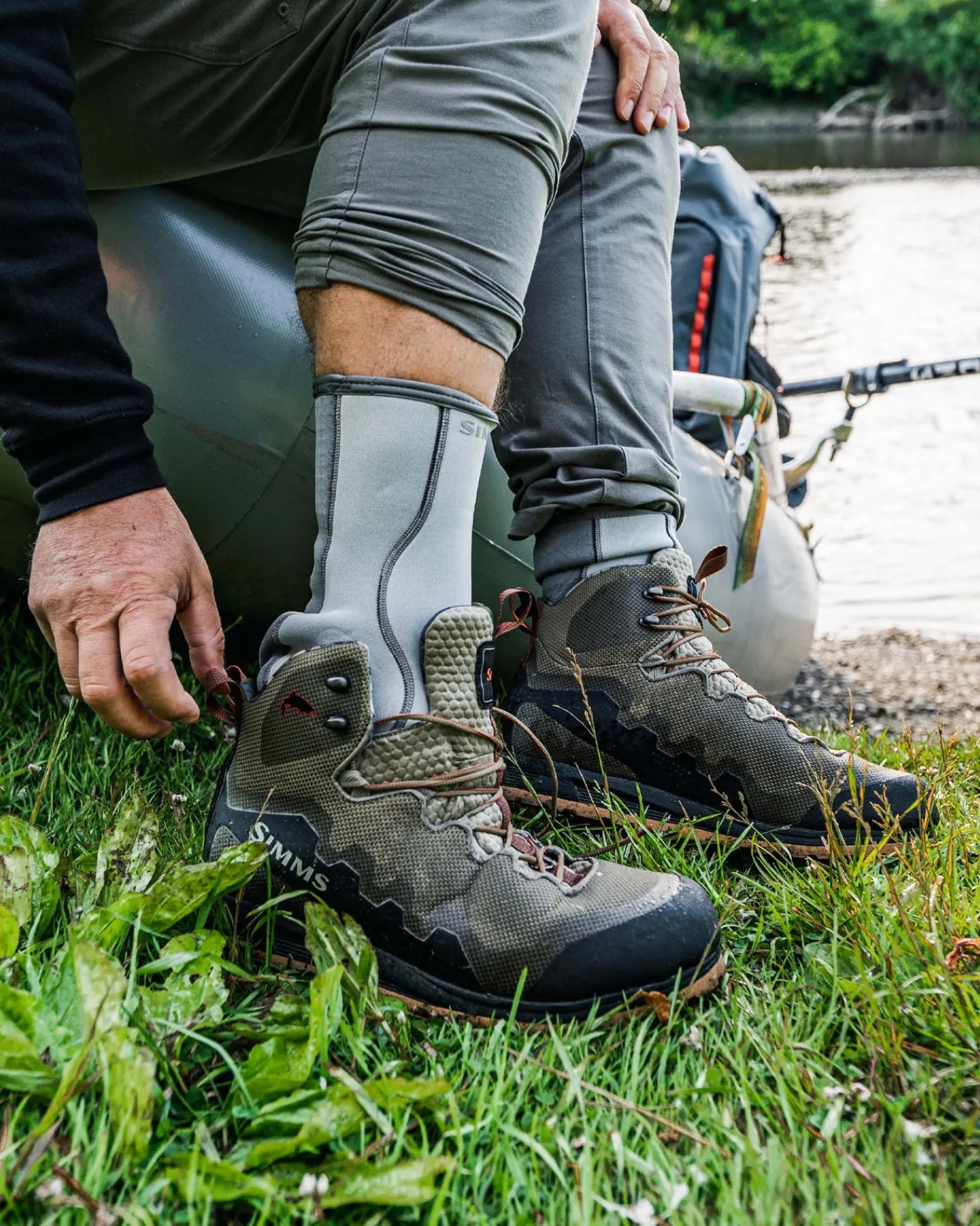 Hot Simms Fishing Neoprene Wading Socks Steel
