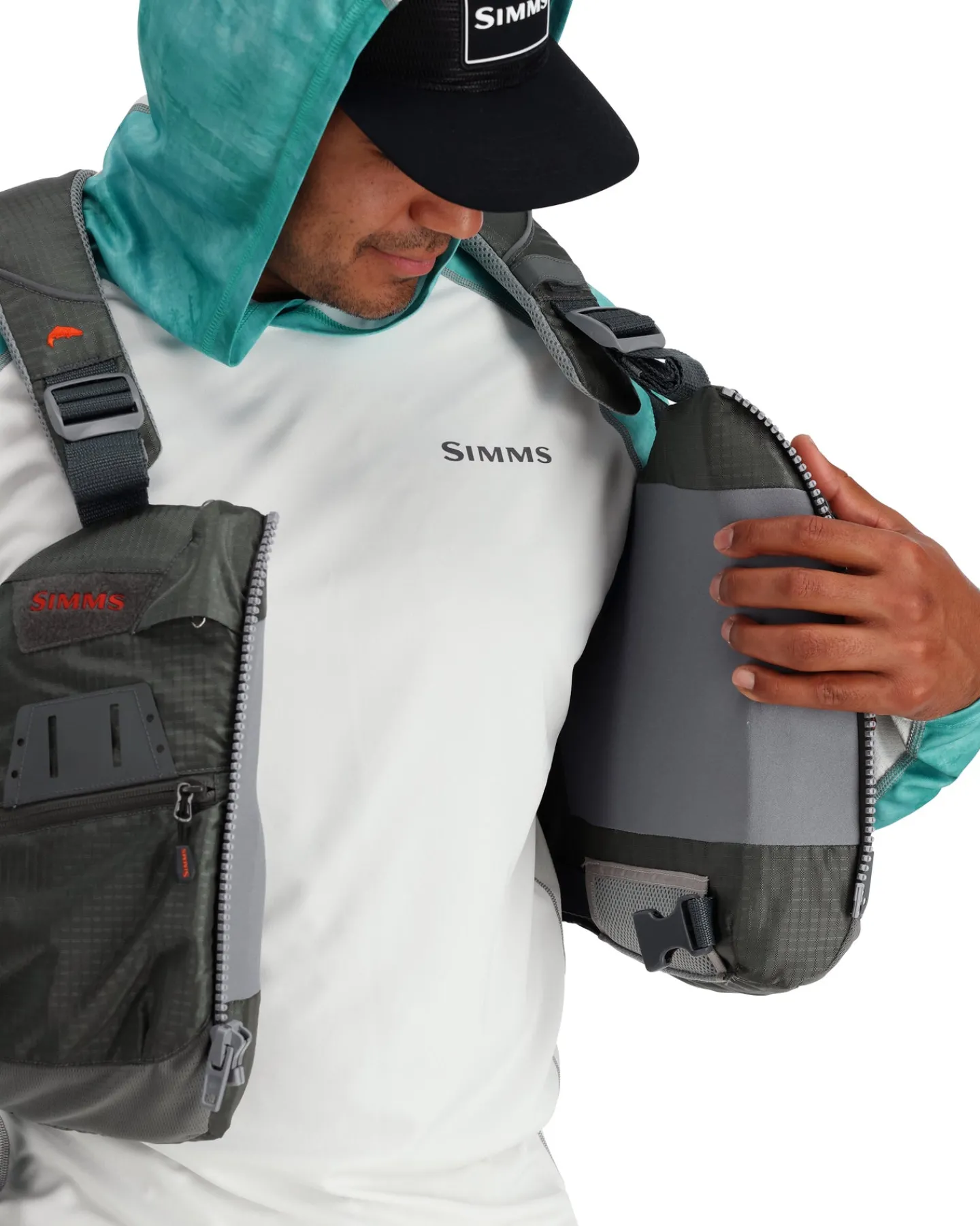 New Simms Fishing Selway Life Vest Slate