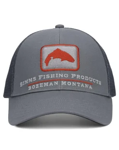 Hot Simms Fishing Single Haul Small Fit Trucker Gunmetal Trout