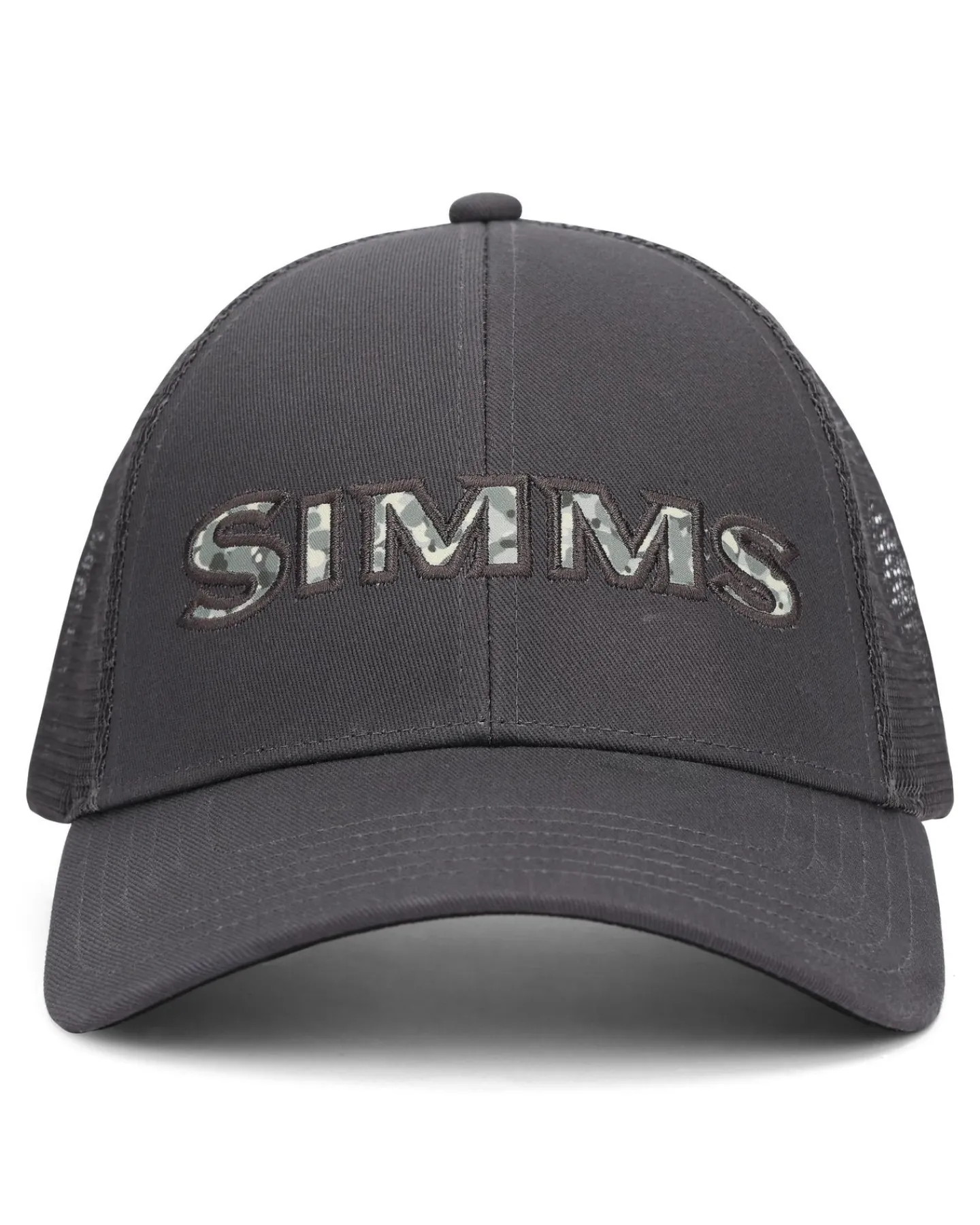 New Simms Fishing Single Haul Trucker - Back Eddy Camo Fill