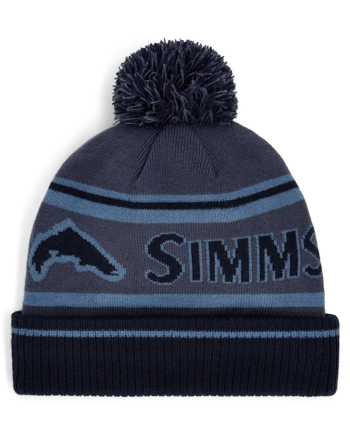 New Simms Fishing Tip-Up Pom Beanie