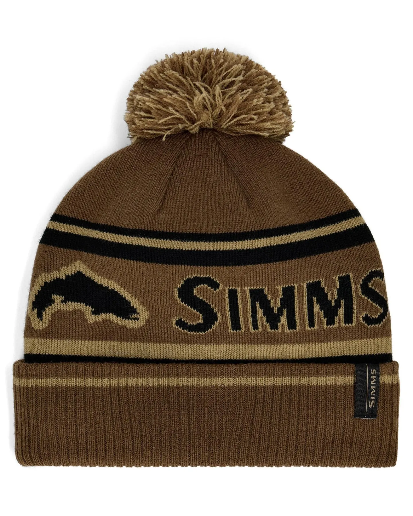 New Simms Fishing Tip-Up Pom Beanie