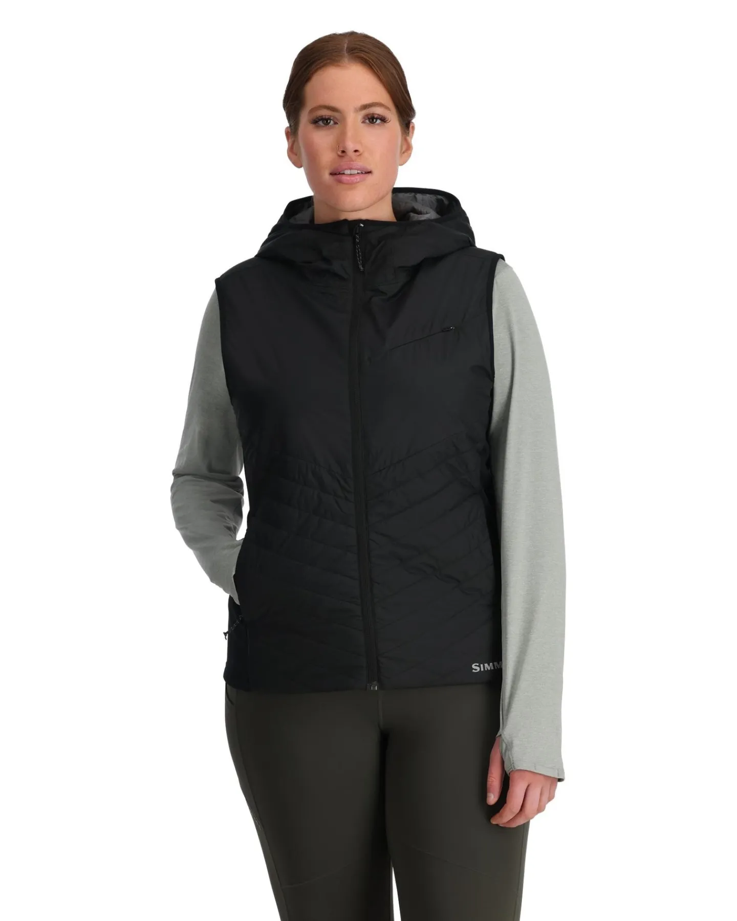 Best Simms Fishing Women's Fall Run Hybrid Hooded Vest