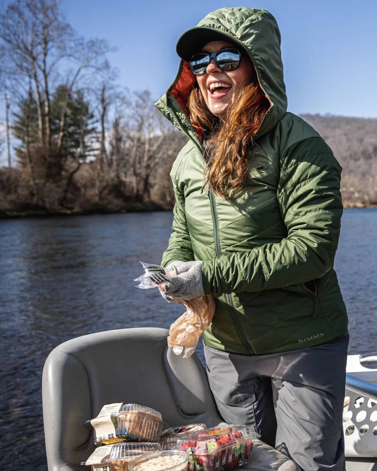 Outlet Simms Fishing Women's Fall Run Insulated Hoody Dark Clover/Riffle Green