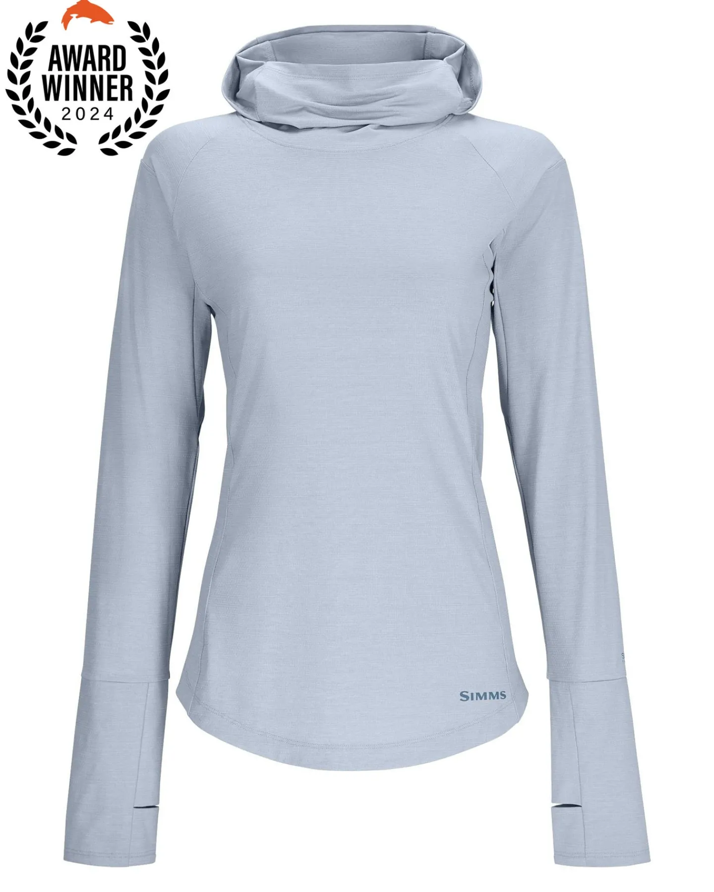 Discount Simms Fishing Women's SolarFlex® Cooling Hoody 2024 Steel Blue